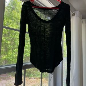 Free People Distressed Long Sleeve